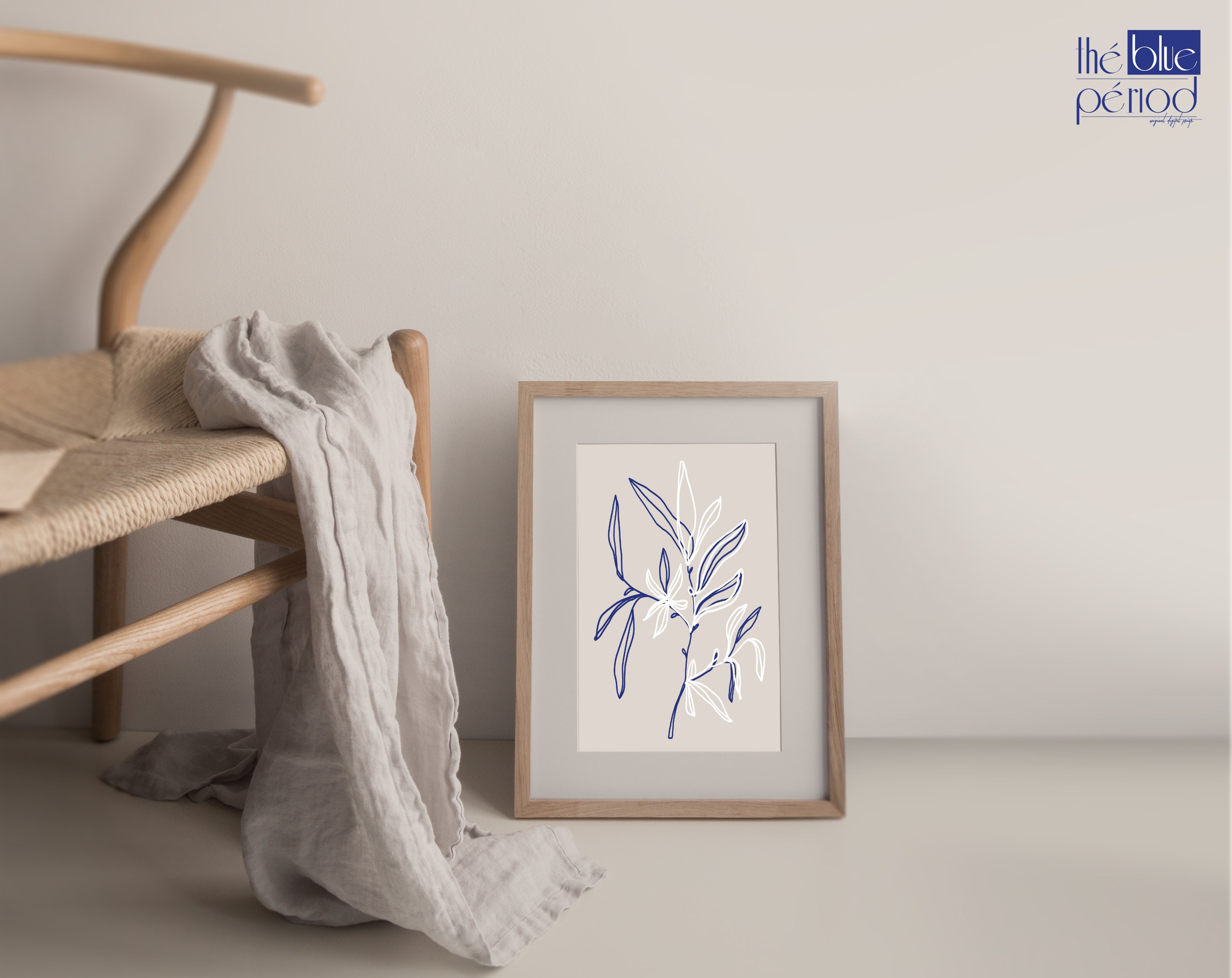 Blue Wall Art Blue Wall Decor Abstract Abstract Digital | Etsy