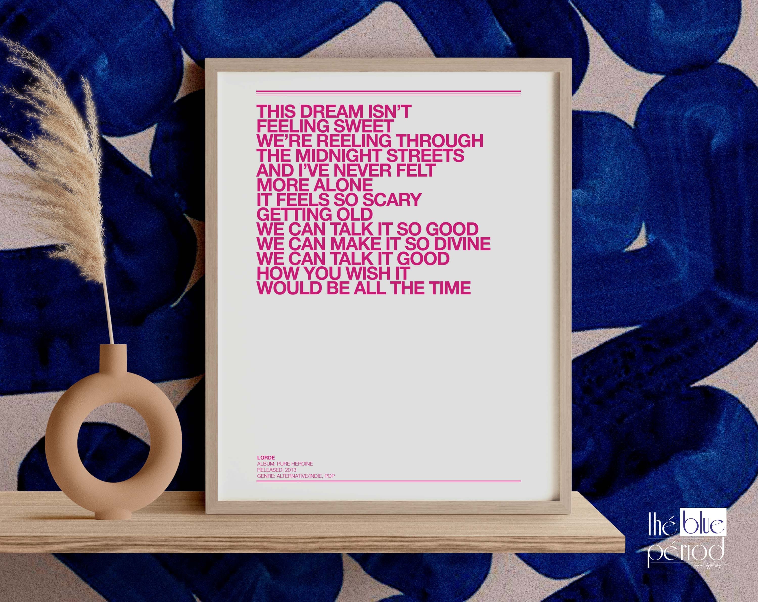 Lorde Poster, Ribs Lyrics Etsy