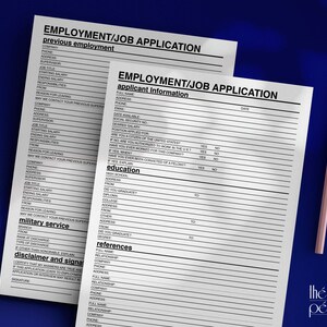 Printable Employment Application