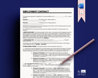 Editable Employment Contract Template