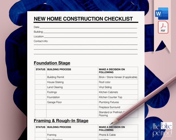New Building Construction Checklist 51265263 Checklist Construction