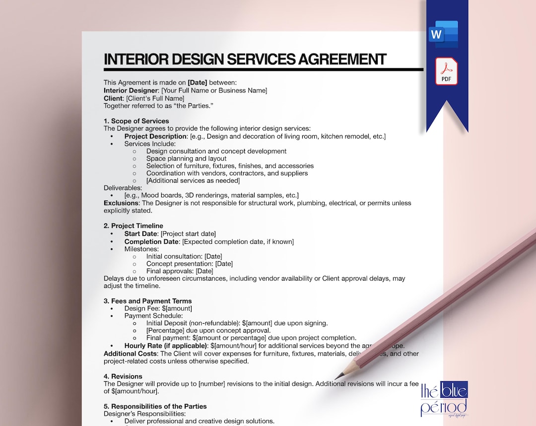 Interior Design Services Agreement - Etsy