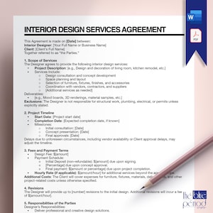 Interior Design Services Agreement