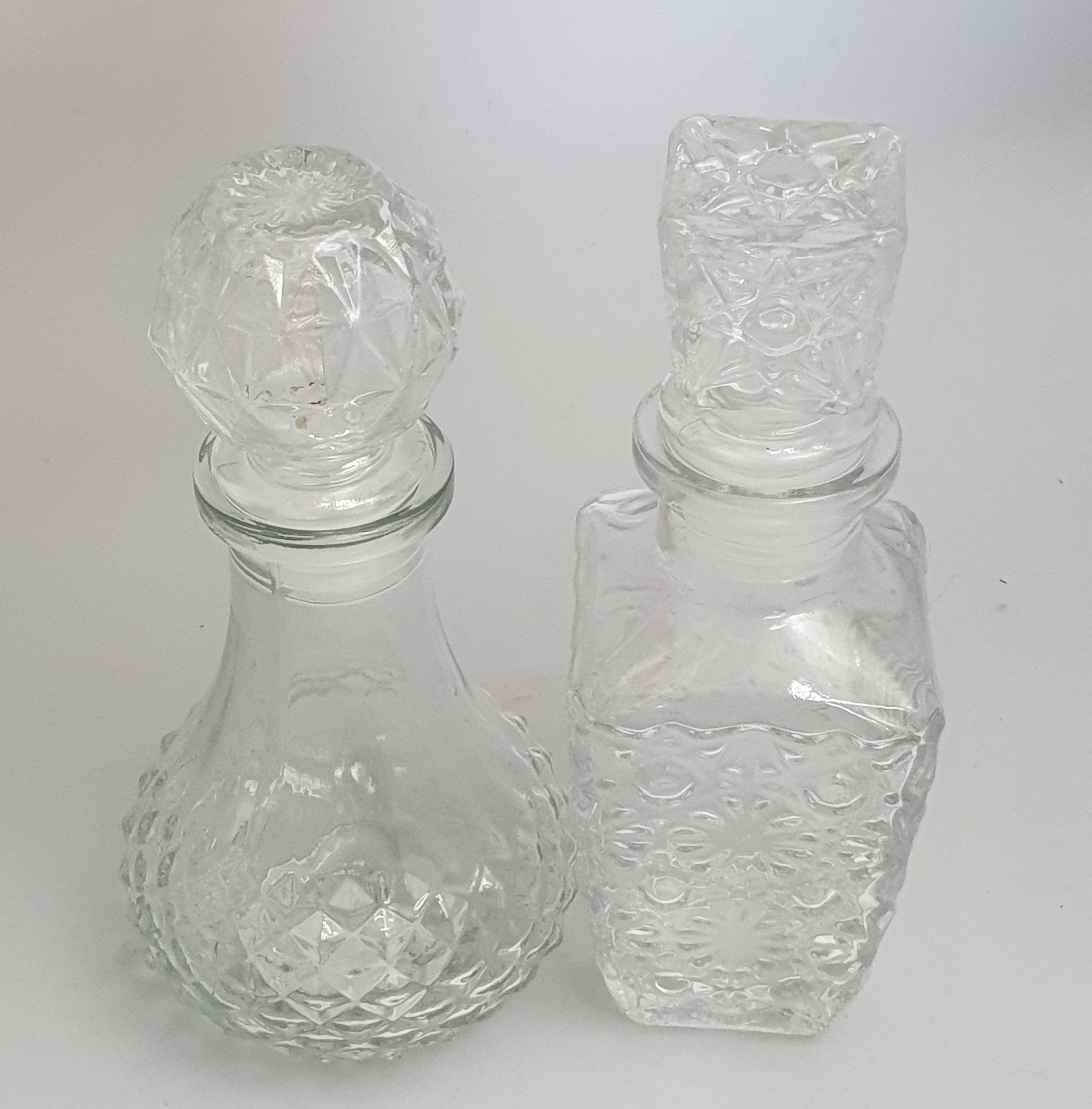 Pair of Glass Decanters 250ml 175MM X 90mm X 90mm Etsy