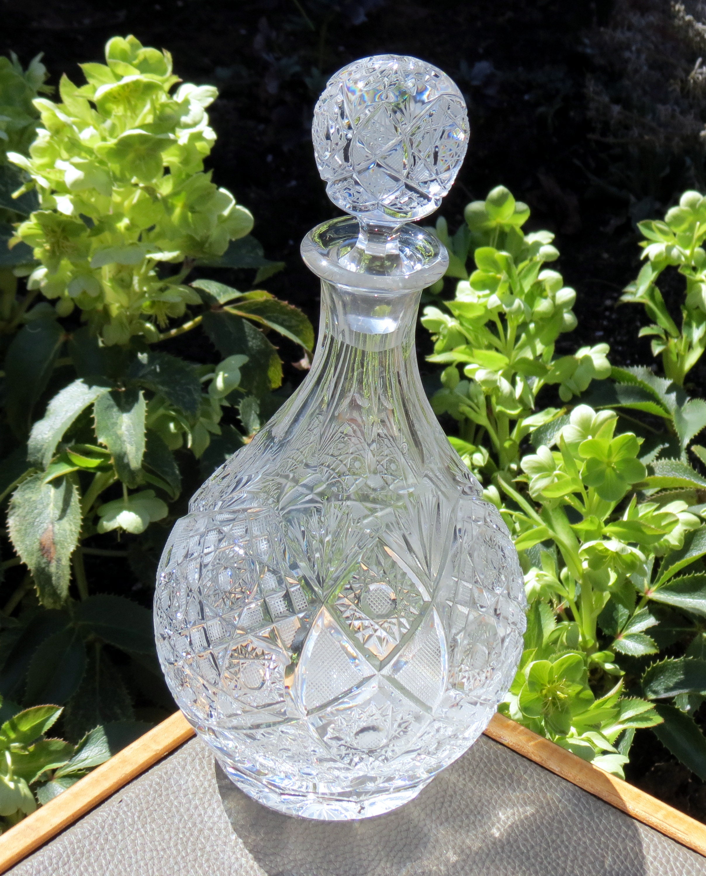 Crystal Bohemian Decanters, Absolutely Stunning, Vintage Etsy