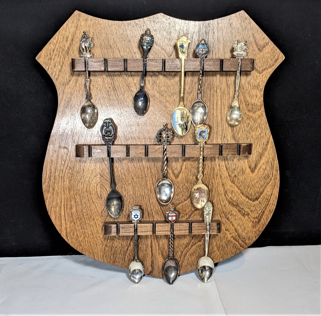 Commemorative Spoon Racks Chevron Commemorative Spoon Display Racks, Vintage - Etsy UK