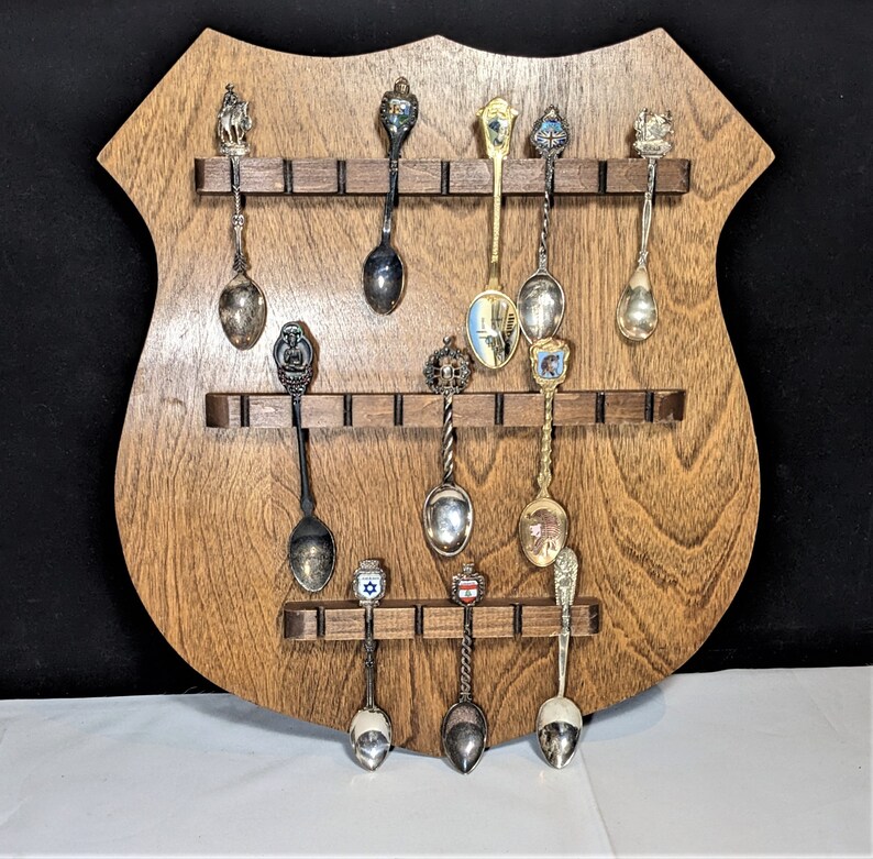 Chevron Commemorative Spoon Display Racks Vintage Etsy