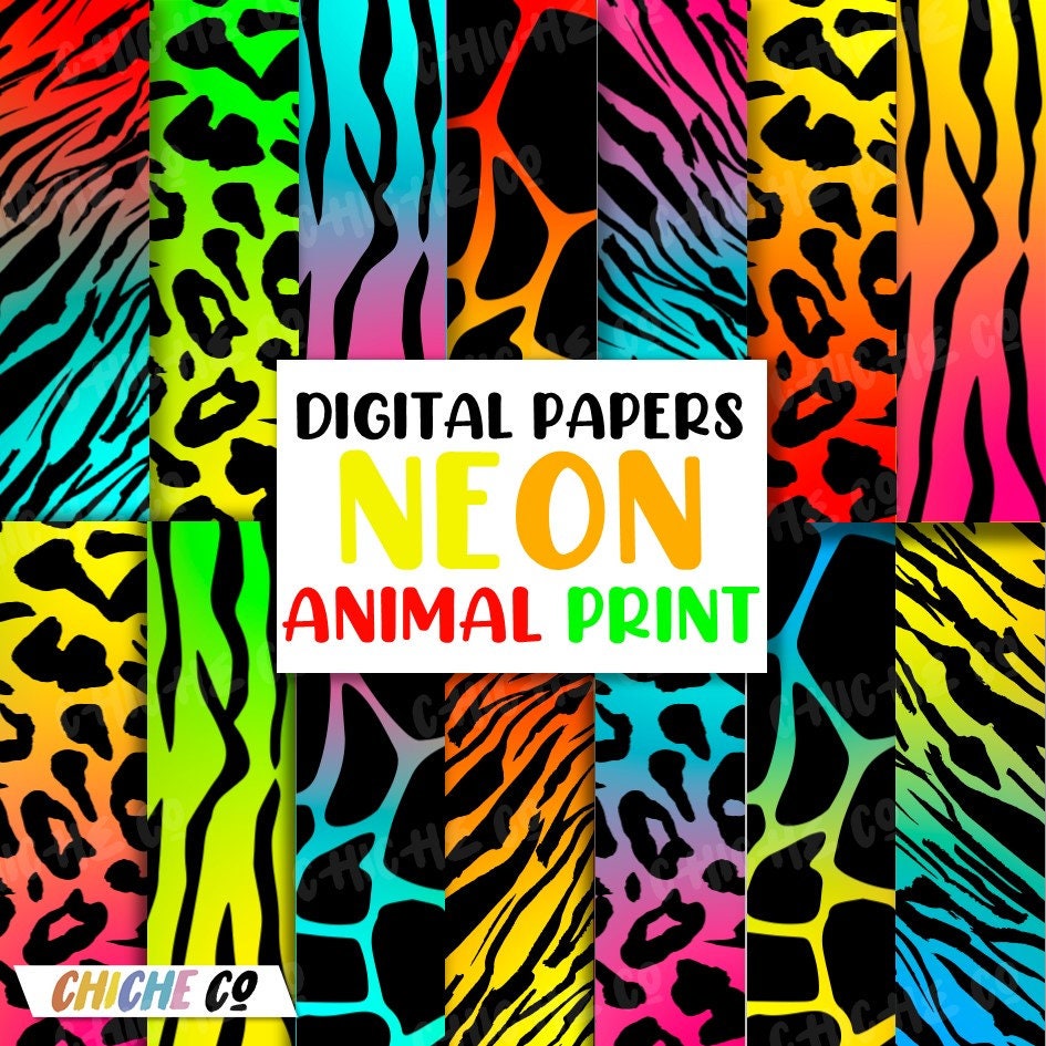 Neon Zebra Print Wallpaper