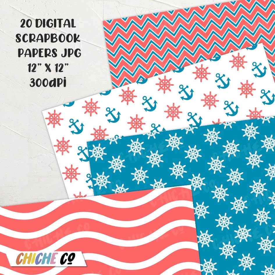 Nautical Card Making Kit JPEGS Graphic by The Paper Princess