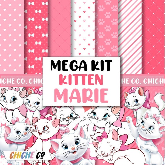 Kit Digital Gatinha Marie Png (1 Por 3)