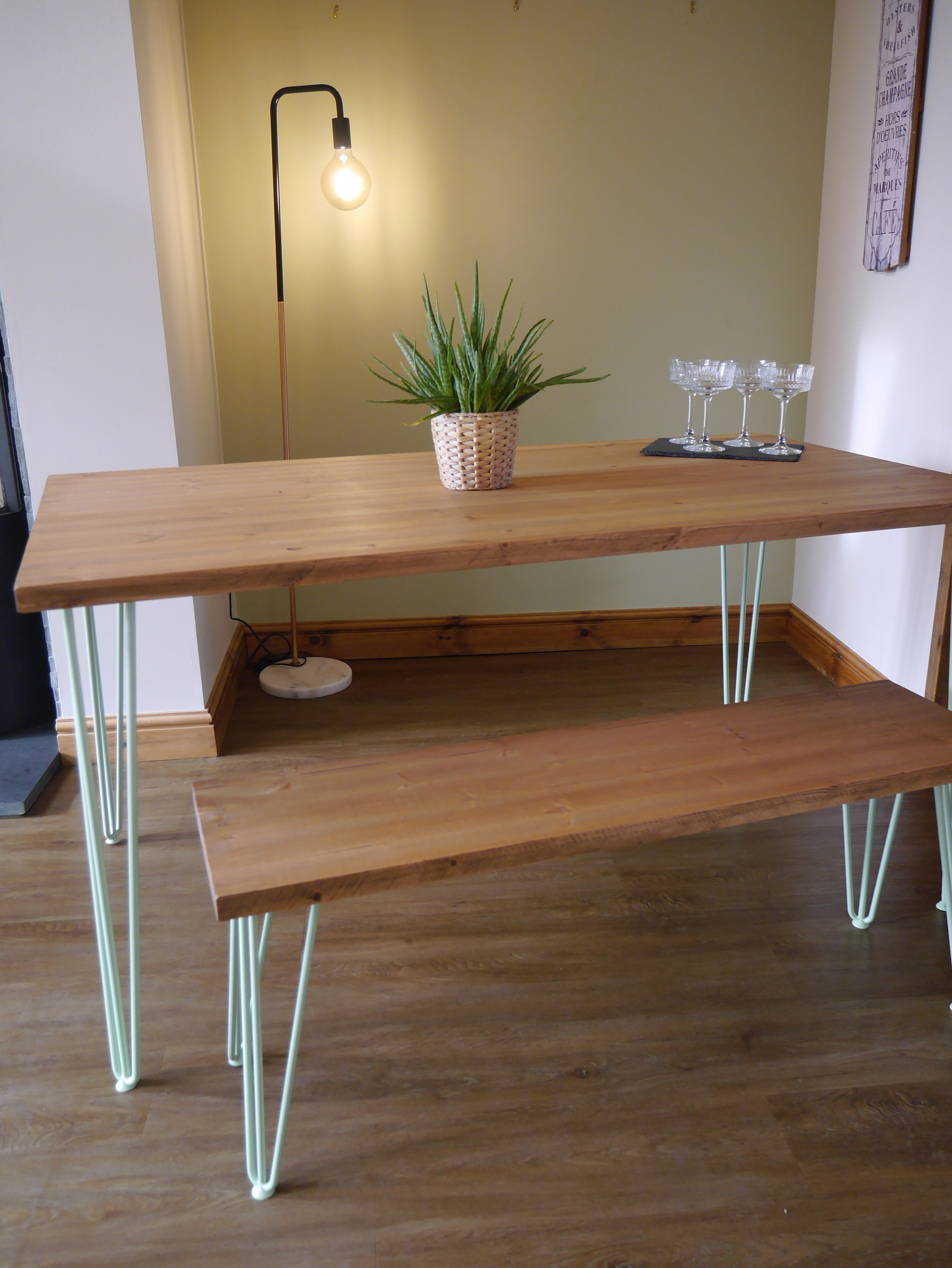 Hairpin Leg Dining Table Industrial Hairpin Table Rustic Etsy UK