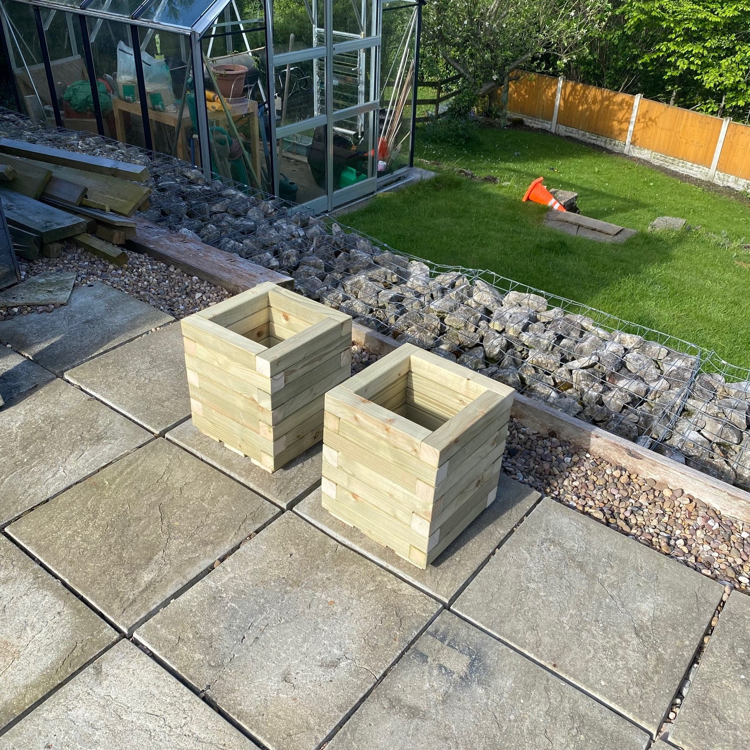 Small Garden Planter Square Plant Pot Planter Stand Treated Etsy UK