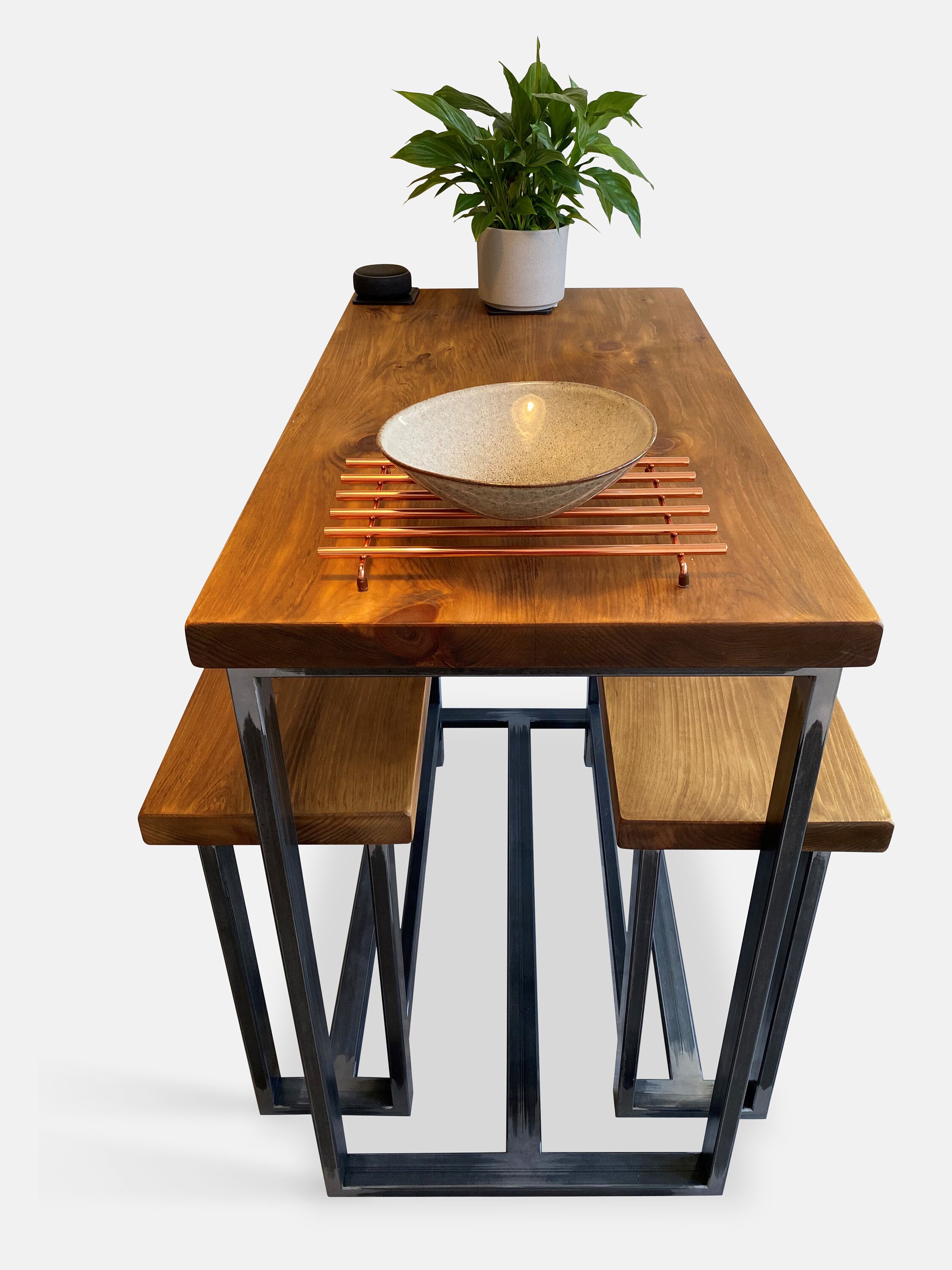 Industrial Breakfast Bar Counter Top Rustic Kitchen Table Etsy UK