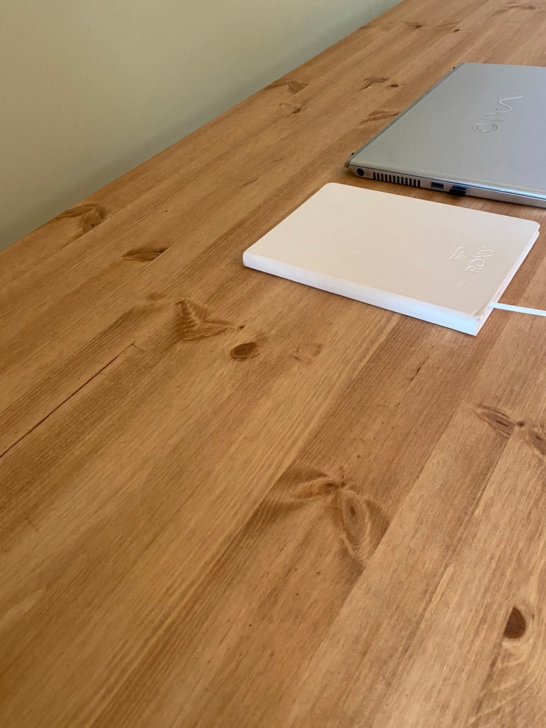 Solid Wood Desk With Metal Legs Handmade Home Office Desk Etsy UK