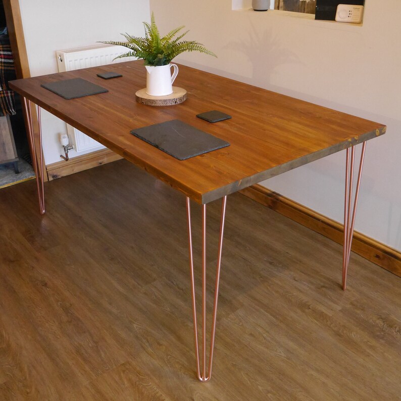 Hairpin Leg Dining Table Industrial Hairpin Table Rustic Etsy UK