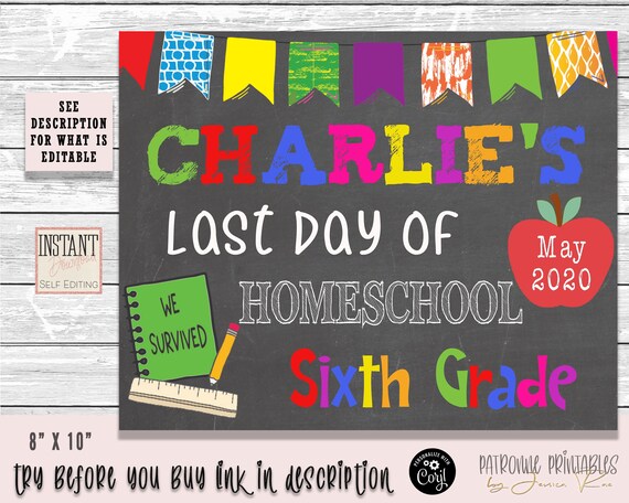 last-day-of-6th-grade-sign-personalized-chalkboard-poster-end-of