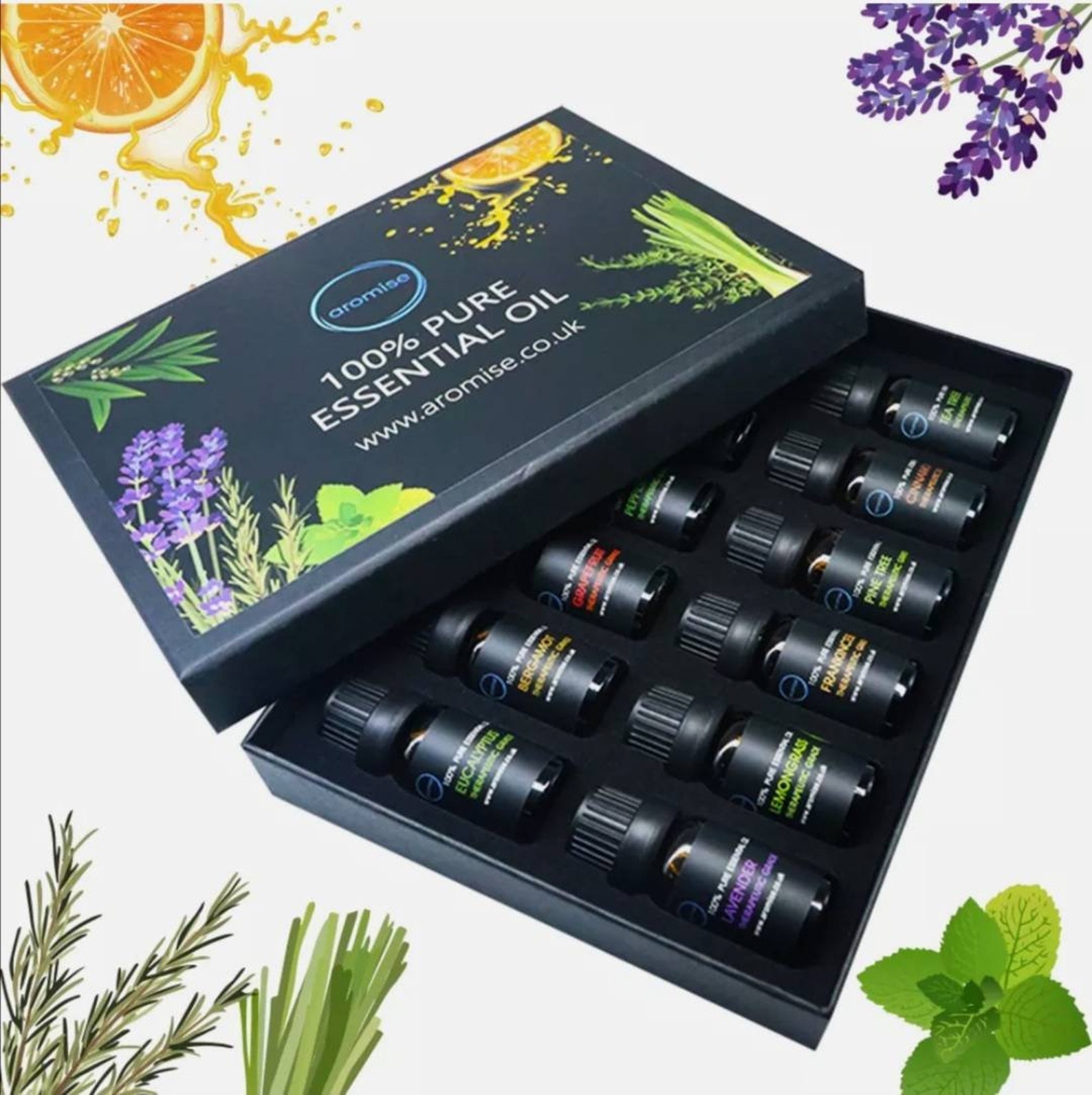 Essential Oils Aromatherapy 100% Natural Therapeutic Grade Gift Set (12Pcs)