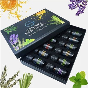 Coffret cadeau d'aromathérapie aux huiles essentielles 100 % naturelles de qualité thérapeutique (12 pièces)