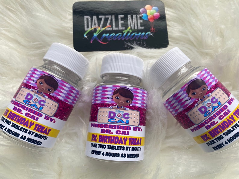 Doc Mcstuffins Prescription Bottle Labelsdoc Mcstuffins Etsy
