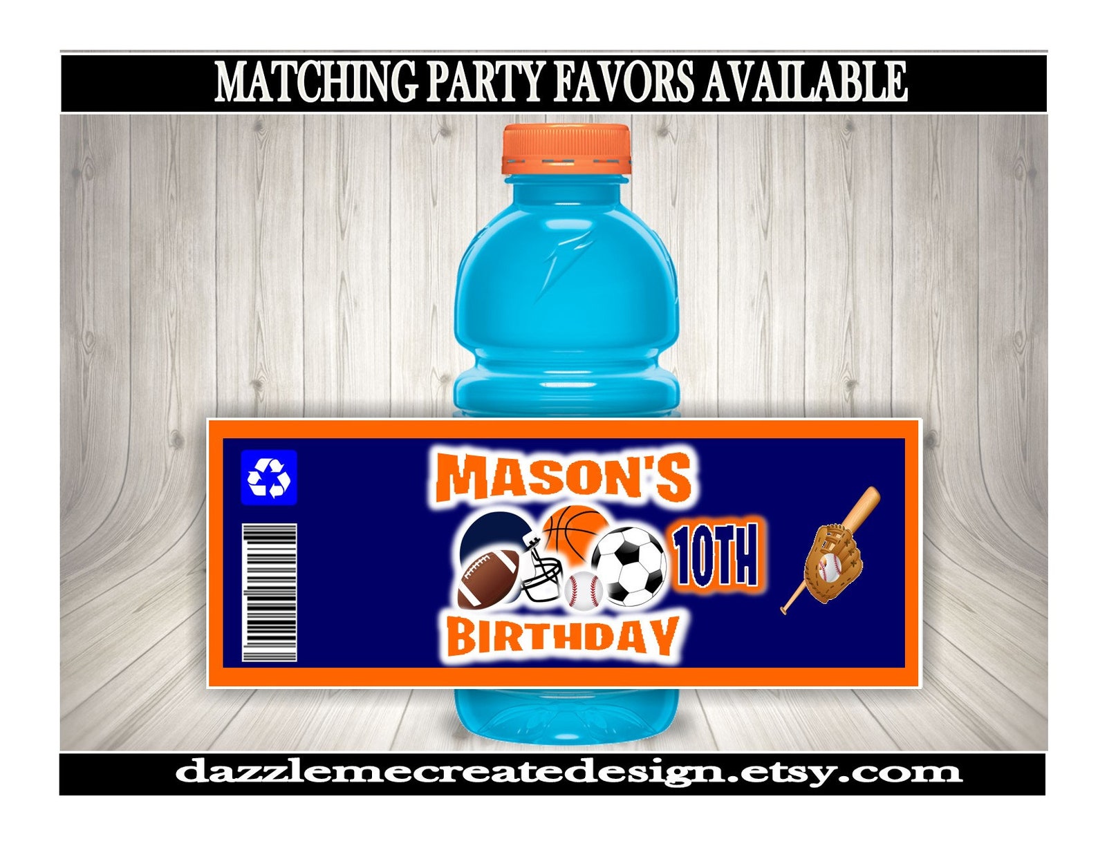 All sports themed-Sports Themed gatorade bottle | Etsy