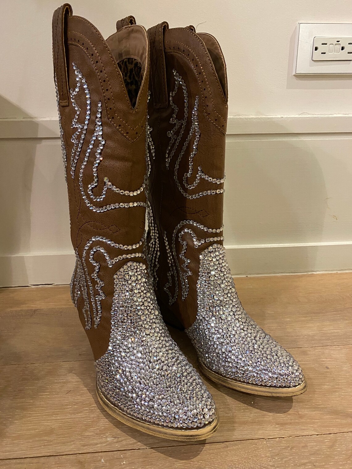 Rhinestone Cowboy Boots Etsy