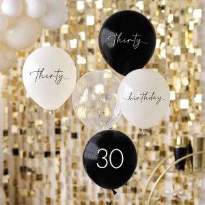 Balloons for the 30th birthday 30th balloon latex balloons decorative confetti balloons black champagne