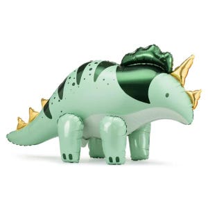 Dinoballon Partydeko Dino Tischdeko Dinoparty laufender Ballon Geburtstag Kindergeburtstag Party Dinosaurier Dekoration Birthday Triceratops