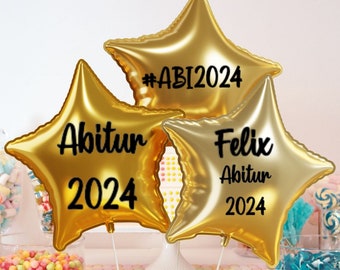 Ballon Luftballon ABI Abitur 2024 für Luft oder Helium Abschluss Schule Schulabschluss Abiball Geschenk Abiturient