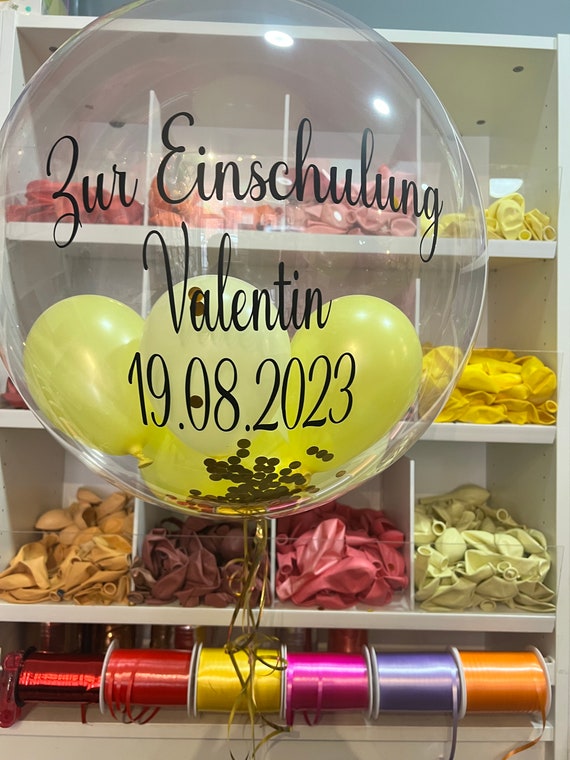 Folienballon 'Hurra Schule' – Elefant-Motiv, Helium-geeignet, Für Einschulung & Schulstart