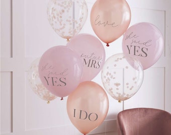 Balloon set Bride for bachelorette farewell JGA Bride Bride to Be confetti balloons