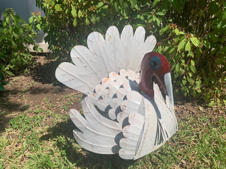 Handmade Metal Turkey Metal Turkey Yard Art Thanksgiving Etsy