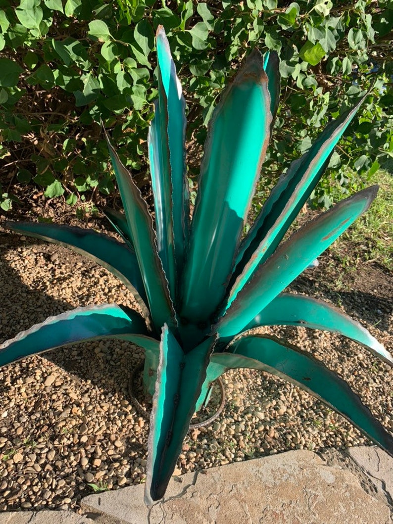 Handmade Metal Agave Metal Art Yard Art Garden Decor Metal Etsy
