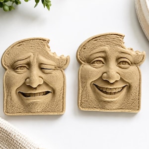 Whimsical Bread Wall Decor | 3D Printed Toast Faces For Arts and Crafts | Painting Project