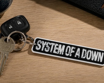 System of A Down Keychain- Black and White