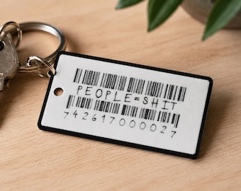 Slipknot “People = Shit” Barcode Keychain
