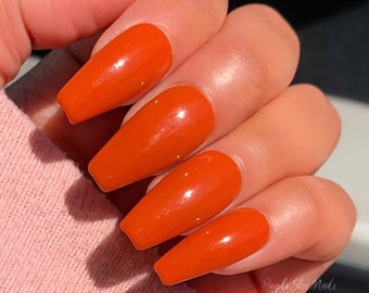 Burnt Orange Press On Nails - Glue on Fake Nails