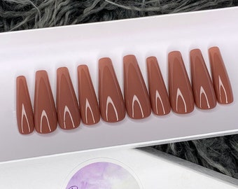 Nude Press on Nails - Etsy