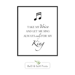 Simple Wall Decor, Religious Quote, Inspirational Quotes, Hymn, Print & Ship or Digital Download