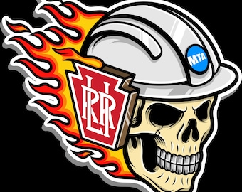 Long Island Railroad (Flaming Skull) Hoodie