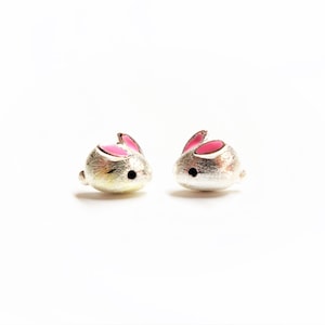 925 Silver Bunny Earrings, Cute Bunny Earrings, Tiny Rabbit Earrings, Easter Bunny Earrings, Little Rabbit Jewellery.