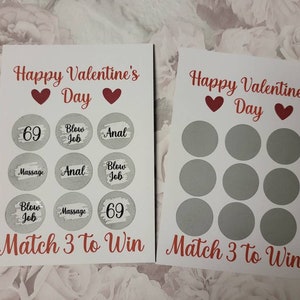 Valentine's Day Gift For Him, Naughty Scratch Card, Adult Valentines Card, Rude Scratch Off