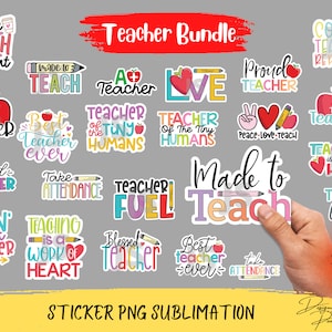 Inspirational Teacher Sticker Bundle PNG | Classroom Decorations, Planner Stickers, and More!