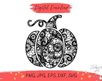 FALL PUMPKIN Lace Png, Autumn, Pumpkin, love, Digital Download