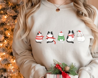 Gato navideño caprichoso de Meows PNG - Descarga instantánea