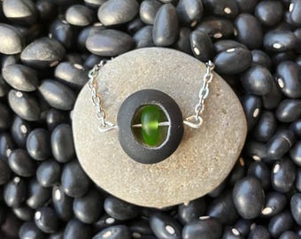 MDI Beach Stone Sea Glass Necklace