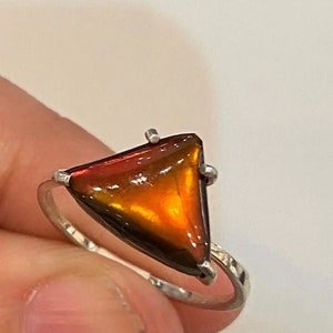 Ammolite Piece Of Me Ring in Sterling Silver PN: E20861