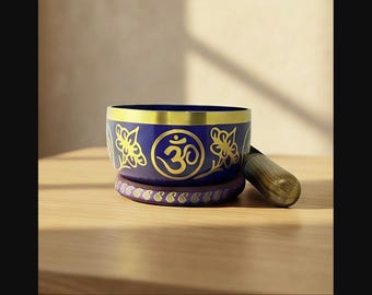 Chakra Singing Bowl 5 Inch | Sacral Swadhisthana | Metal Alloy Sound Healing | Meditation Reiki Yoga | Spiritual Gift | Mallet Included