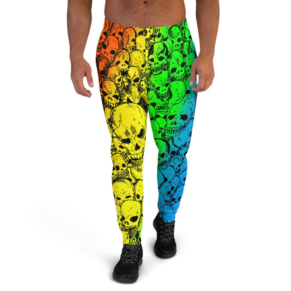 Gathering of Skulls Rainbow Men's Joggers Etsy