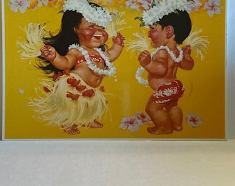 5 VtG HAWAiiAN ISLANDS TiKi BAR ART LAMiNATED PLACEMATS HAWAii OAHU MAUi KAUAi