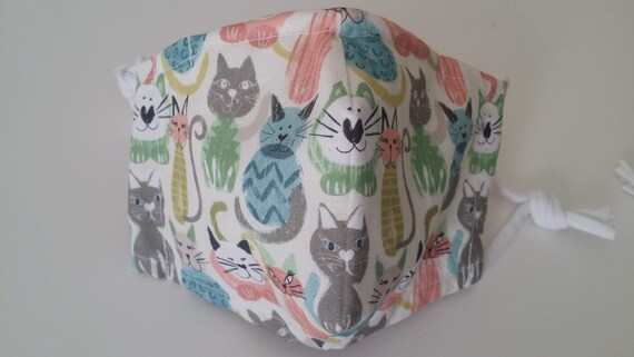 Download Washable Fabric Face Cover Pet Animal Patterns 1 3 Layers Etsy